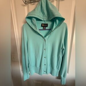 Christine Alexander Turquoise Hoodie Women's Top Medium. Never been worn. NWOT